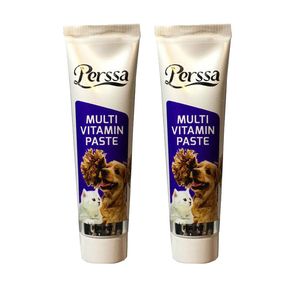 خمیر مولتی ویتامین سگ و گربه پرسا مدل multi وزن 100 گرم بسته 2 عددی
